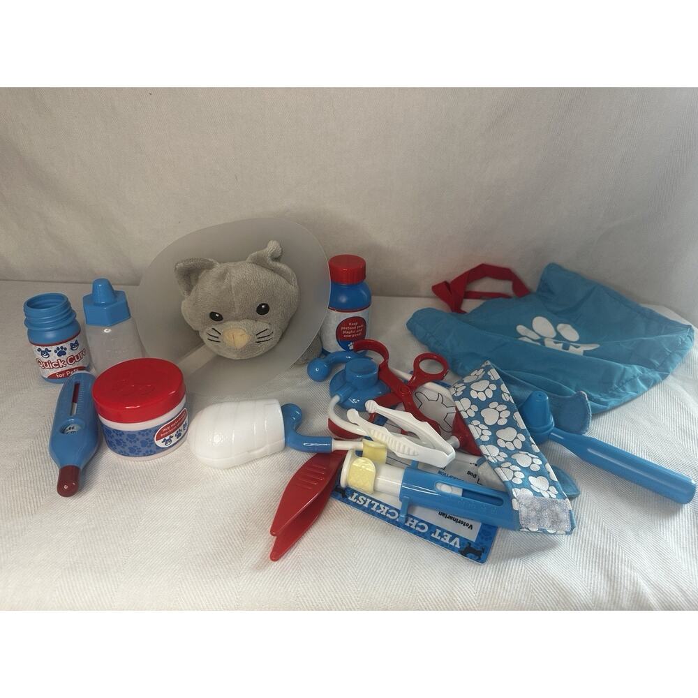 Melissa & Doug Pet Vet Play Set Kitten and Veterinarian Tools